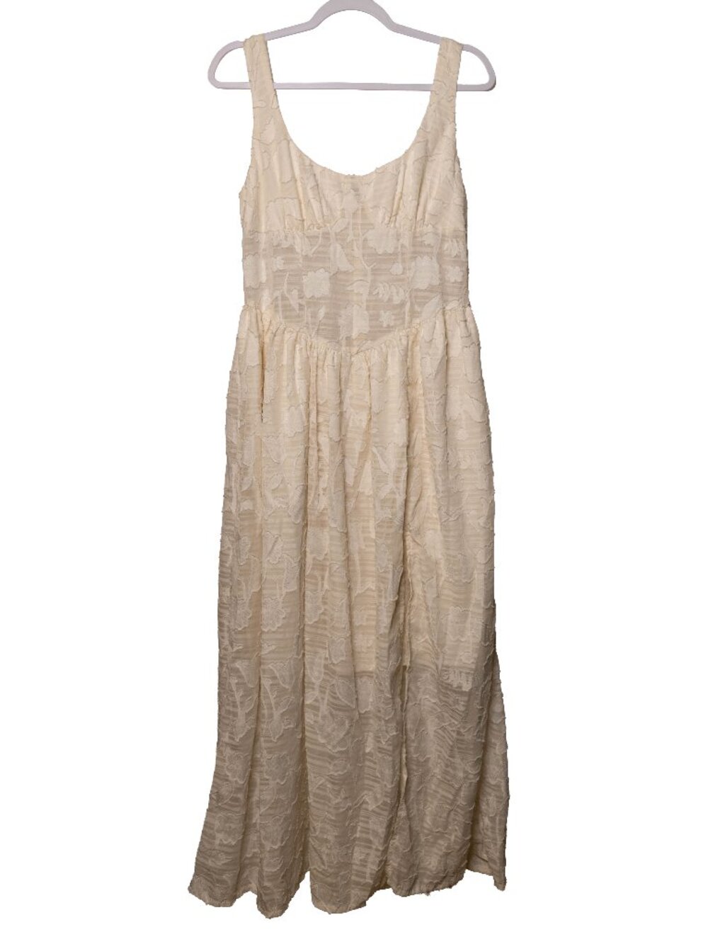 SHEIN Ivory Maxi Dress - Semi Sheer Waist - Medium